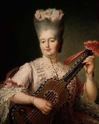 Francois-Hubert Drouais, Madame Clotilde playing the guitar